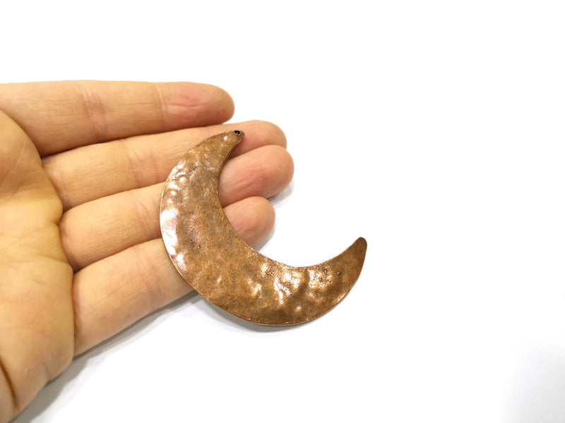 Crescent Pendant Moon Pendant Antique Copper Plated Metal (66x20mm) G16870