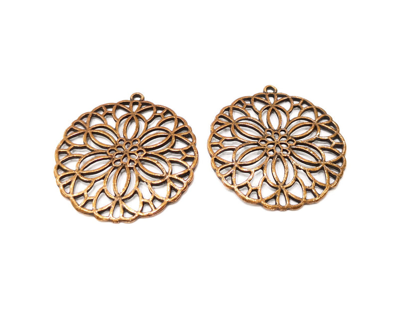 2 Copper Charm Antique Copper Charm (40mm) G16871