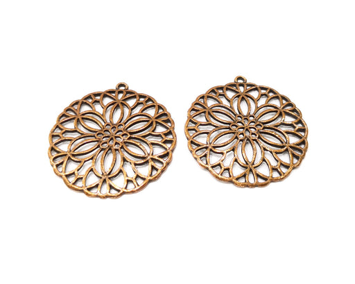 2 Copper Charm Antique Copper Charm (40mm) G16871