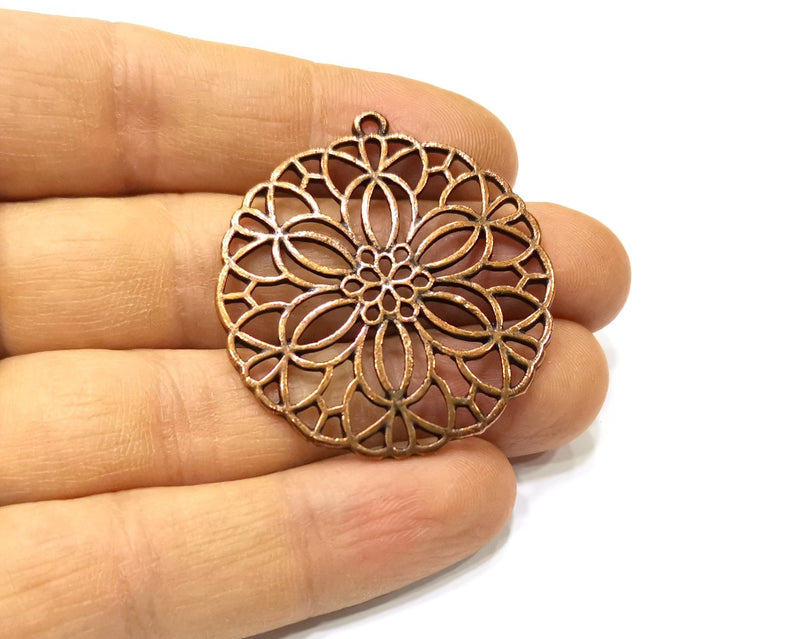 2 Copper Charm Antique Copper Charm (40mm) G16871