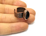 Copper Ring Blank Setting Cabochon Base inlay Ring Backs Mounting Adjustable Ring Base Bezel (14x10mm blank) Antique Copper Plated G16873