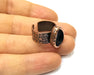 Copper Ring Blank Setting Cabochon Base inlay Ring Backs Mounting Adjustable Ring Base Bezel (14x10mm blank) Antique Copper Plated G16873
