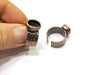 Copper Ring Blank Setting Cabochon Base inlay Ring Backs Mounting Adjustable Ring Base Bezel (10x8mm blank) Antique Copper Plated G16875
