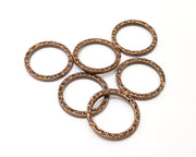 8 Circle Connector Copper Circle Antique Copper Plated Metal (21mm) G16878