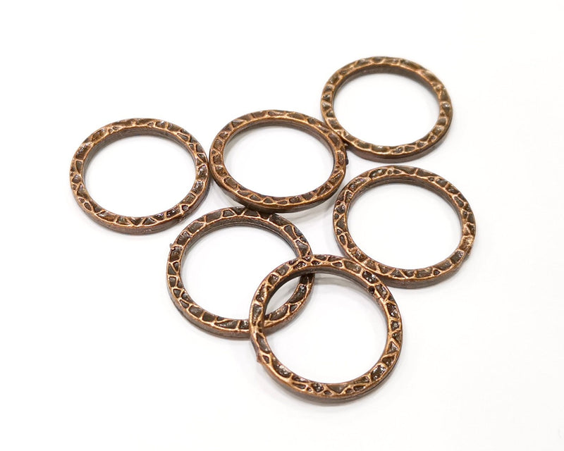 8 Circle Connector Copper Circle Antique Copper Plated Metal (21mm) G16878