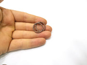 8 Circle Connector Copper Circle Antique Copper Plated Metal (21mm) G16878
