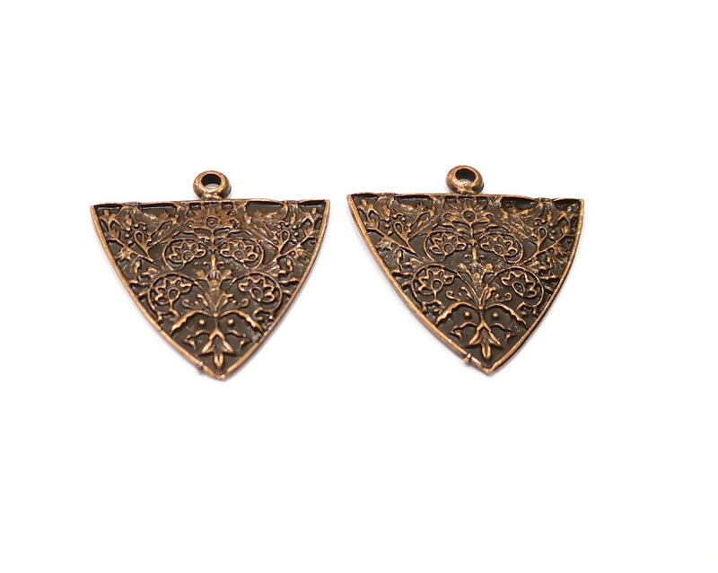 2 Copper Charm Antique Copper Charm (37x30mm) G16880