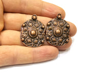 2 Copper Charm Antique Copper Charm (35x24mm) G16888