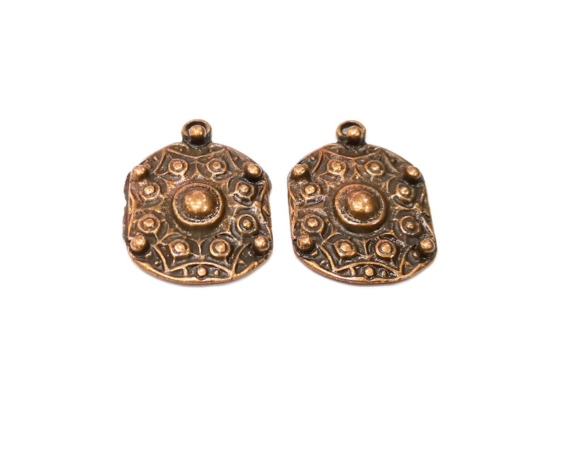 2 Copper Charm Antique Copper Charm (35x24mm) G16888