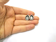 4 Silver Hammered Base Blank inlay Blank Pendant Base Resin Blank Mosaic Mountings Antique Silver Plated Metal (14x10mm blank )  G16889
