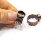 Copper Ring Blank Setting Cabochon Base inlay Ring Backs Mounting Adjustable Ring Base Bezel (10x8mm blank) Antique Copper Plated G16892