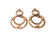 2 Copper Charm Antique Copper Charm (44x28mm) G16894