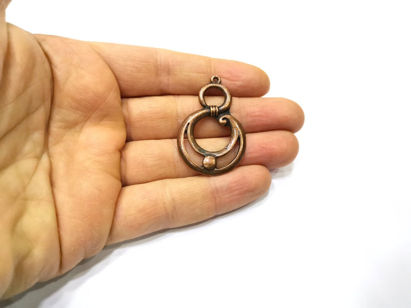 2 Copper Charm Antique Copper Charm (44x28mm) G16894