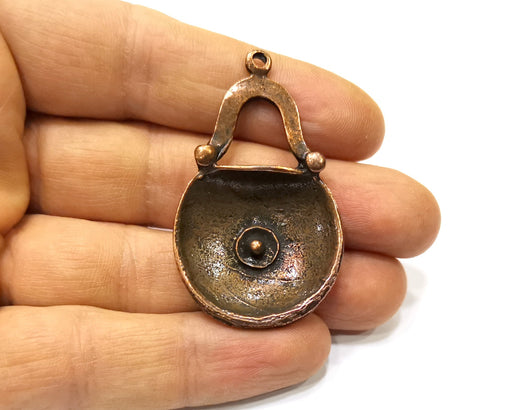 2 Copper Charm Antique Copper Charm (44x28mm) G16896