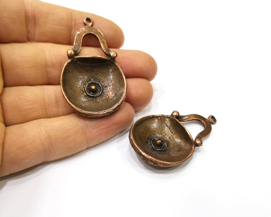 2 Copper Charm Antique Copper Charm (44x28mm) G16896