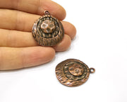 2 Copper Charm Antique Copper Charm (34x28mm) G16900