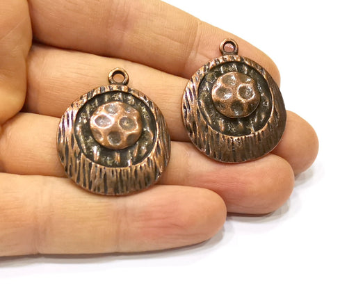 2 Copper Charm Antique Copper Charm (34x28mm) G16900