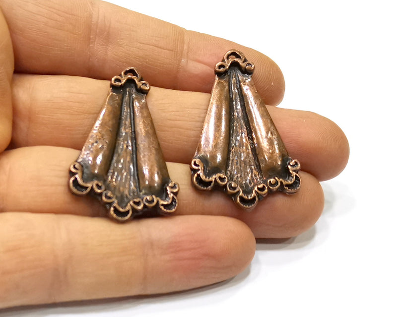 2 Copper Charm Antique Copper Charm (40x25mm) G16908