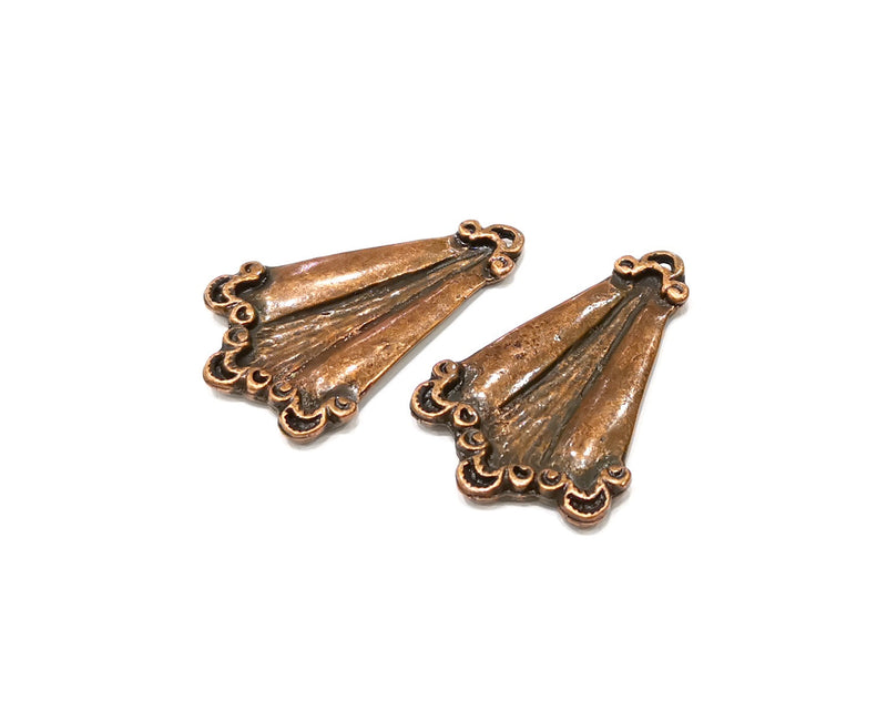 2 Copper Charm Antique Copper Charm (40x25mm) G16908