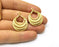 2 Gold Charms Gold Plated Charms  (31x24mm)  G16918