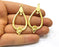 2 Gold Charms Gold Plated Charms  (54x26mm)  G16921