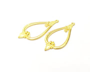 2 Gold Charms Gold Plated Charms  (54x26mm)  G16921