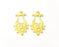 2 Gold Charms Gold Plated Charms  (43x21mm)  G16923