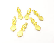10 Gold Charms Gold Plated Charms  (24x8mm)  G16925