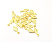 10 Gold Charms Gold Plated Charms  (16x6mm)  G16927