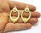 2 Gold Charms Gold Plated Charms  (45x25mm)  G16929