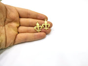 4 Gold Charms Gold Plated Charms  (27x19mm)  G16937