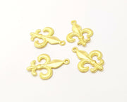 4 Gold Charms Gold Plated Charms  (27x19mm)  G16937