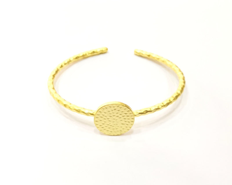 Gold Bangle Blanks Hammered Bracelet Blanks Cuff Blanks Adjustable Bracelet Blank Gold Plated Bracelet (20 mm Blanks ) G16944