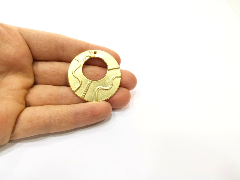 Gold Pendant Gold Plated Metal (40mm)  G16945