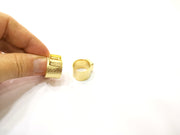 Square Gold Ring Settings Blank Hammered inlay Ring Mosaic Ring Bezel Base Cabochon Mountings (10x10mm blank ) Gold Plated Brass G17501