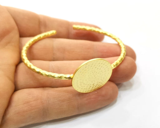 Gold Bangle Blanks Hammered Bracelet Blanks Cuff Blanks Adjustable Bracelet Blank Gold Plated Bracelet (25 mm Blanks ) G16953