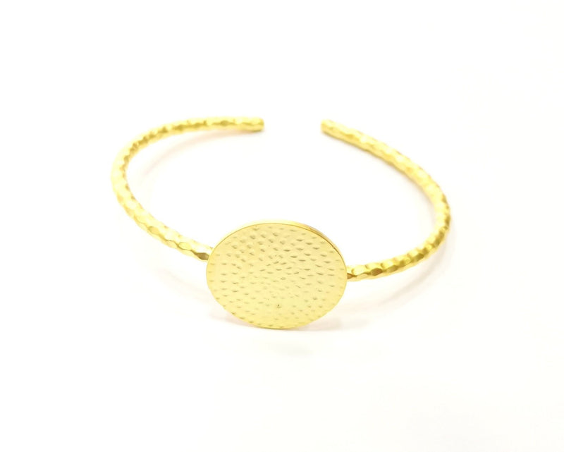 Gold Bangle Blanks Hammered Bracelet Blanks Cuff Blanks Adjustable Bracelet Blank Gold Plated Bracelet (25 mm Blanks ) G16953
