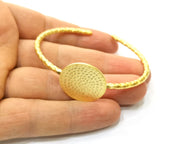 Gold Bangle Blanks Hammered Bracelet Blanks Cuff Blanks Adjustable Bracelet Blank Gold Plated Bracelet (25 mm Blanks ) G16953