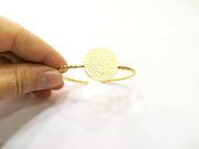 Gold Bangle Blanks Hammered Bracelet Blanks Cuff Blanks Adjustable Bracelet Blank Gold Plated Bracelet (25 mm Blanks ) G16953