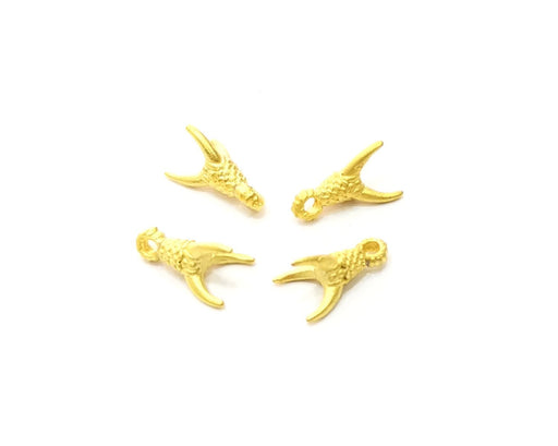 5 Claw Charms Gold Plated Charms  (17x9mm)  G16963