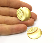 2 Gold Charms Gold Plated Charms  (28mm)  G16966