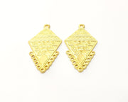 2 Gold Charms Connector Gold Plated Charms  (45x24mm)  G16967