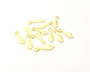 10 Gold Charms Gold Plated Charms  (20x6mm)  G16978