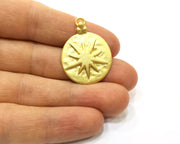 2 Gold Charms Gold Plated Charms  (26mm)  G16979