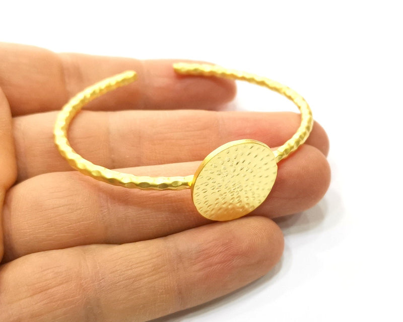Gold Bangle Blanks Hammered Bracelet Blanks Cuff Blanks Adjustable Bracelet Blank Gold Plated Bracelet (22 mm Blanks ) G18971