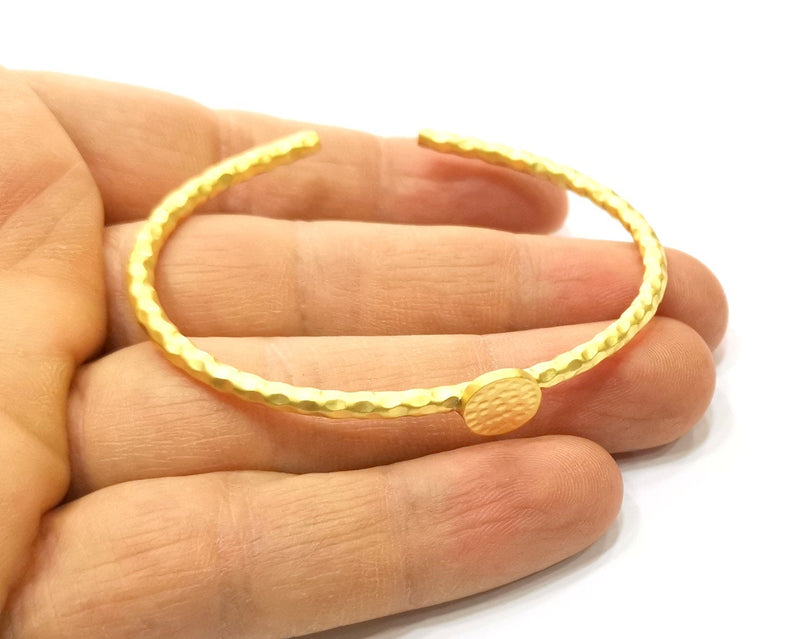 Gold Bracelet Blanks Hammered Bracelet Blanks Cuff Blanks Adjustable Bracelet Blank Gold Plated Bracelet (10 mm Blanks ) G18970