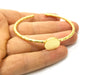 Gold Bangle Blanks Hammered Bracelet Blanks Cuff Blanks Adjustable Bracelet Blank Gold Plated Bracelet (16 mm Blanks ) G16996
