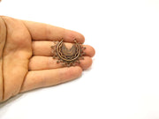 2 Copper Charm Antique Copper Charm (43x37mm) G16997