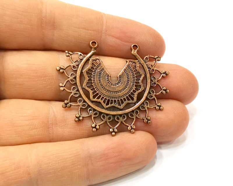 2 Copper Charm Antique Copper Charm (43x37mm) G16997