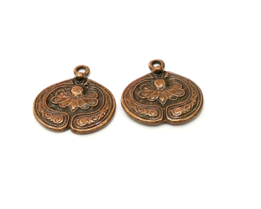 2 Copper Charm Antique Copper Charm (28x27mm) G16998